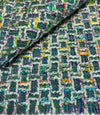 Boucle Fabric Green White Multicolor Tweed 1.6 yd - buklefabrics